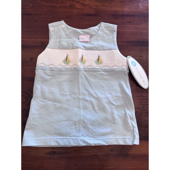 Lullaby Set Smocked Sailboat Toddler Boy Top Shirt 2T NWT - Picture 1 of 6